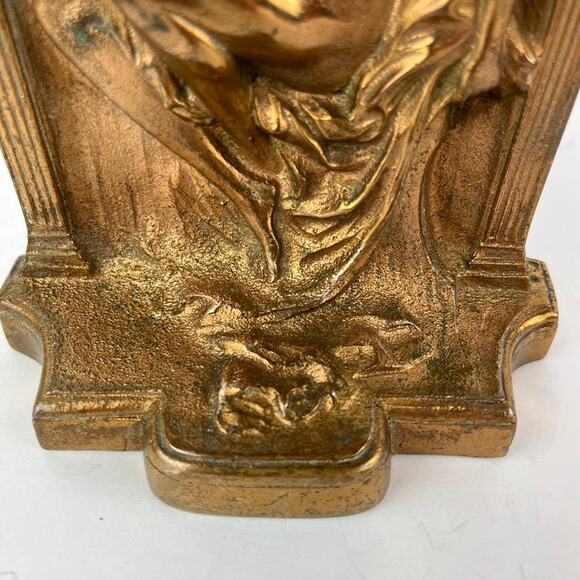 Roman Greek Nude Women Bronze Statue Relief Sculpture Bookend Plaque - Picture 5 of 7